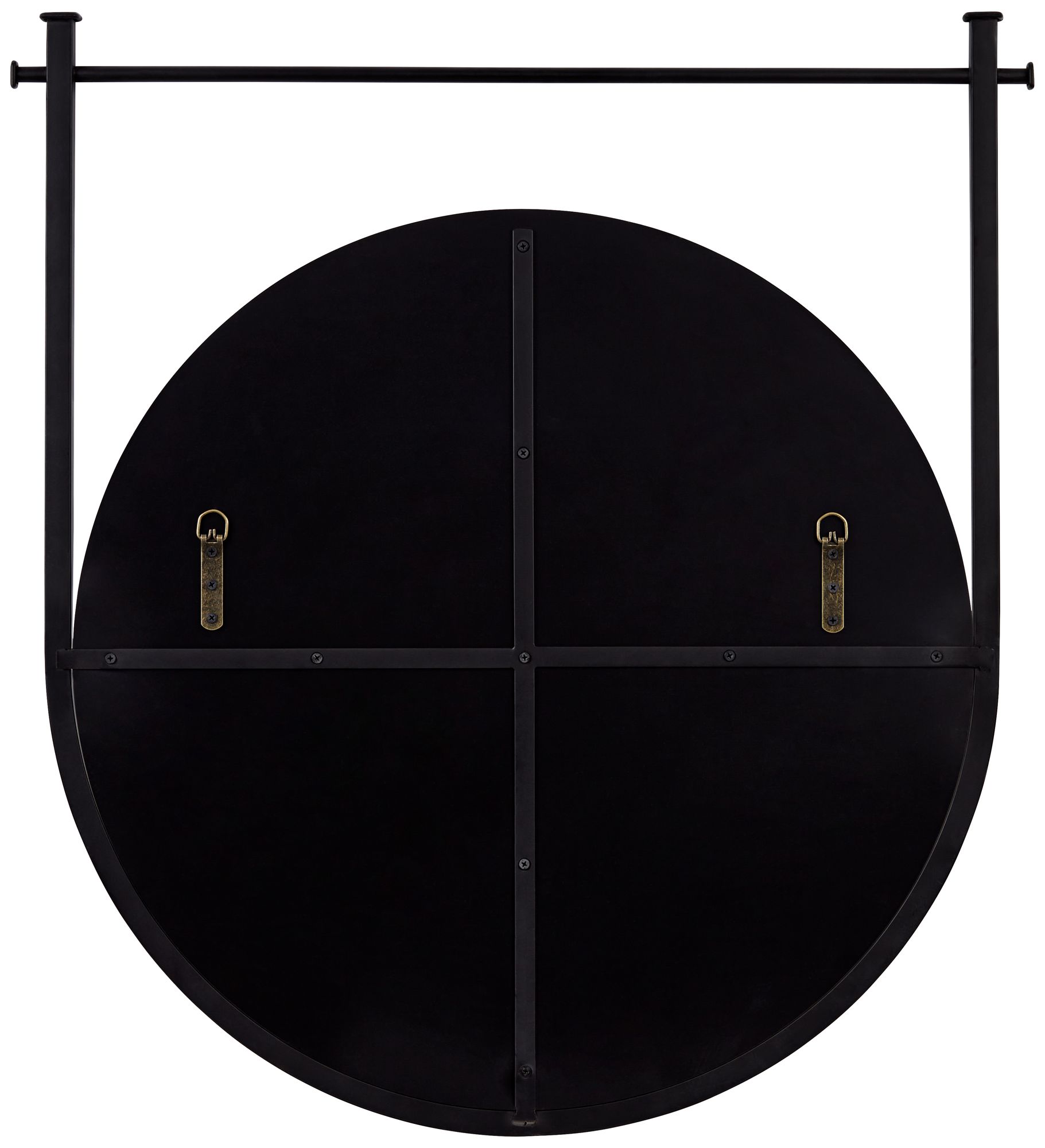 Uttermost Nassau 30x33 Black Round Wall Mirror