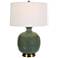 Uttermost Nataly 26" Green Glass Table Lamp