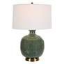 2_Uttermost Nataly 26" High Crackled Aged Green Ceramic Table Lamp