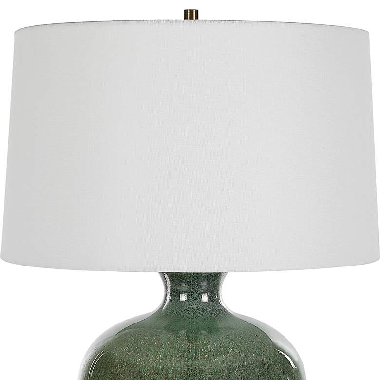 Image 4 Uttermost Nataly 26" High Crackled Aged Green Ceramic Table Lamp more views