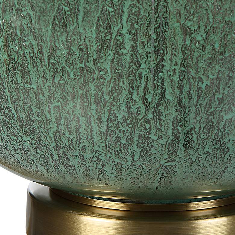 Image 6 Uttermost Nataly 26" High Crackled Aged Green Ceramic Table Lamp more views