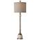 Uttermost Natania 35" Brass and Polished White Buffet Table Lamp