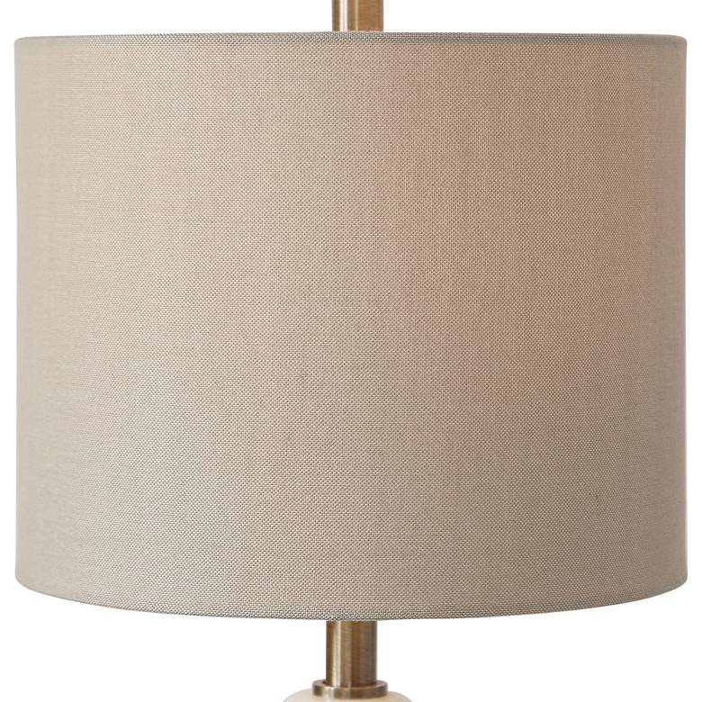 Image 5 Uttermost Natania 35" Brass and Polished White Buffet Table Lamp more views