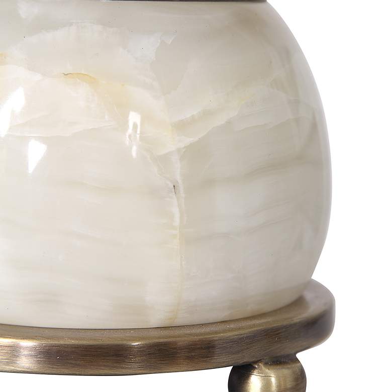 Image 6 Uttermost Natania 35" Brass and Polished White Buffet Table Lamp more views