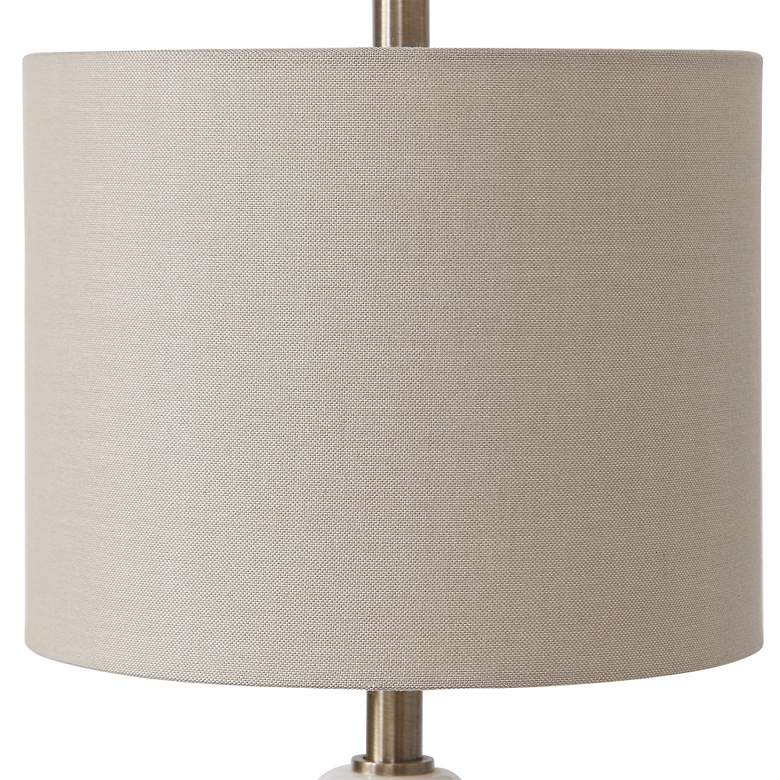 Image 6 Uttermost Natania 35" Brass and Polished White Buffet Table Lamp more views