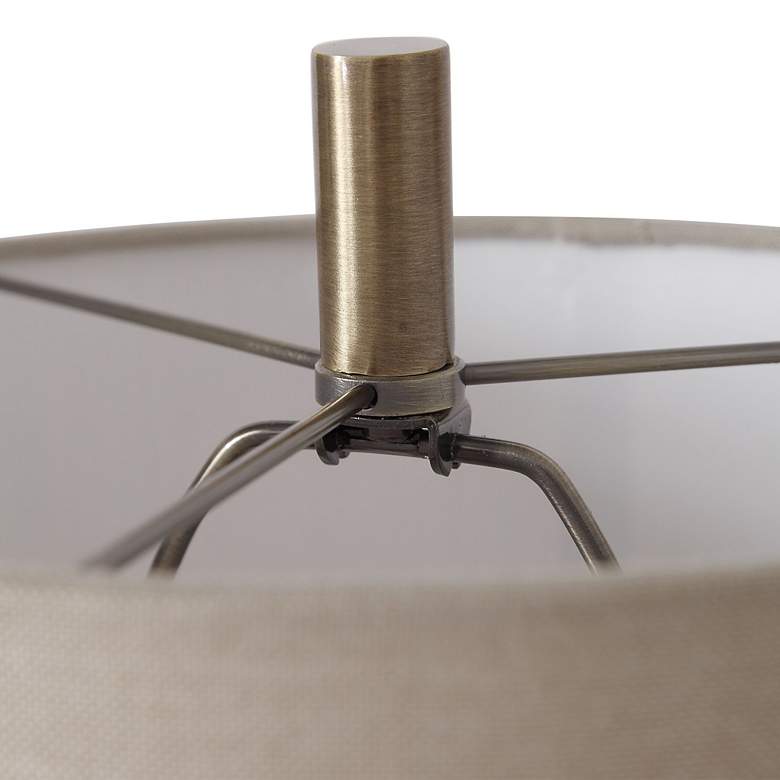 Image 7 Uttermost Natania 35" Brass and Polished White Buffet Table Lamp more views