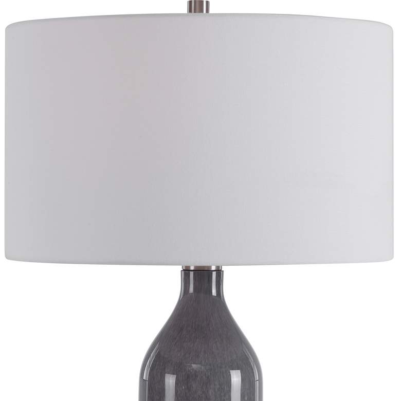 Image 3 Uttermost Natasha Light Gray and White Art Glass Table Lamp more views