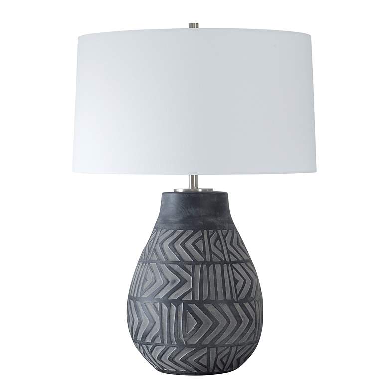 Image 4 Uttermost Natchez Distressed Charcoal Ceramic Table Lamp more views