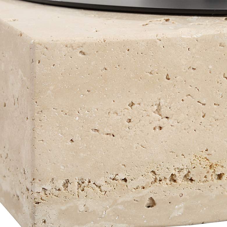 Image 5 Uttermost Natural Luxe Square Travertine Box with Bronze Lid more views