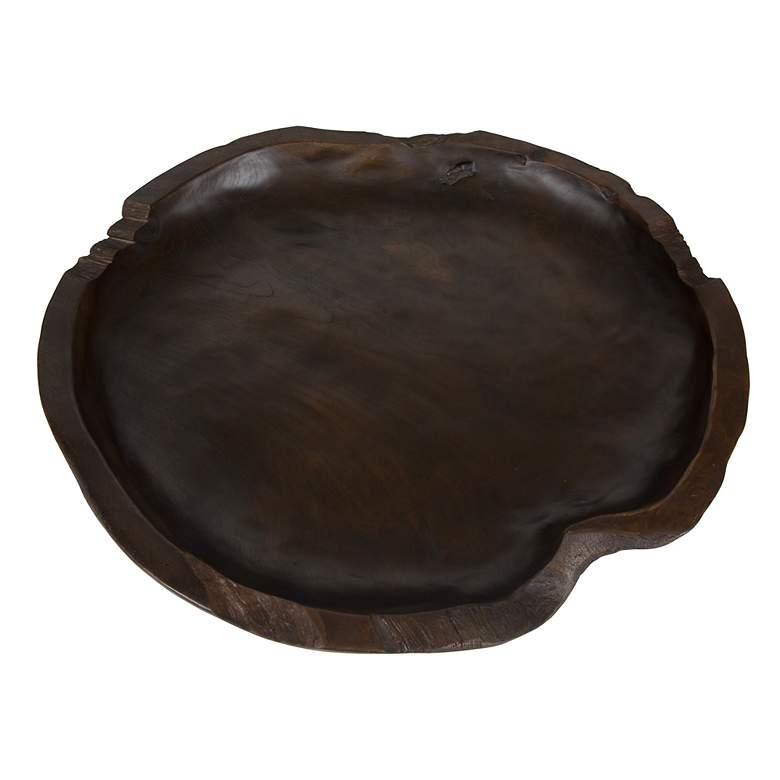 Image 5 Uttermost Nature's Edge 20" Round Teak Wood Bowl more views
