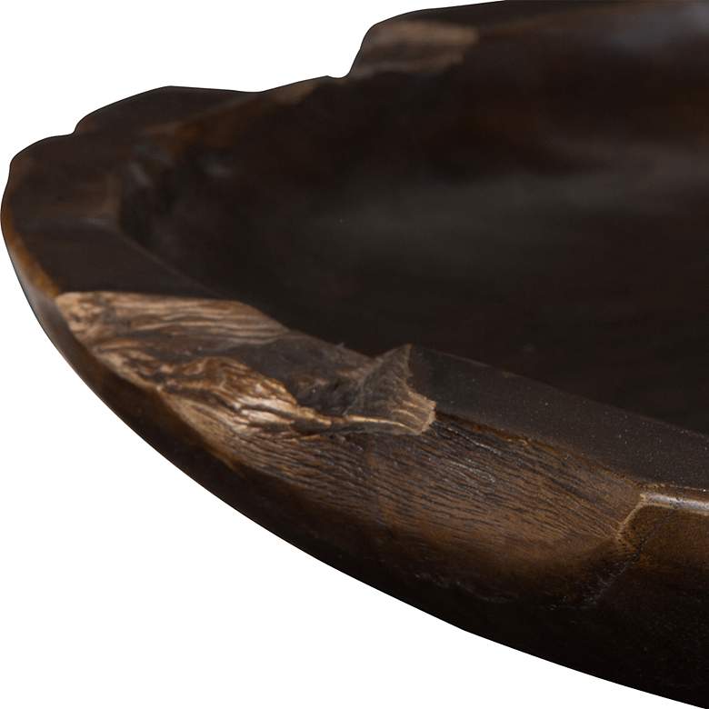 Image 6 Uttermost Nature's Edge 20" Round Teak Wood Bowl more views