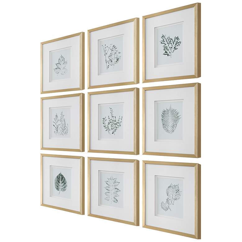 Image 3 Uttermost Nature's Script 15 1/4" Wide 9-Piece Framed Prints more views