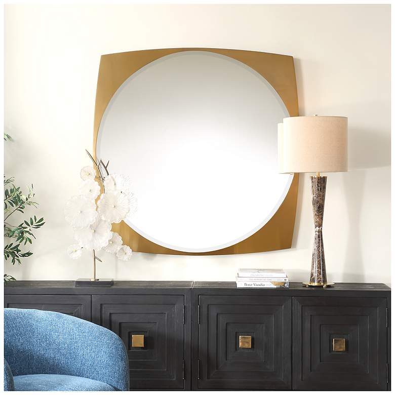 Image 1 Uttermost Neilia Brass 48" Wall Mirror