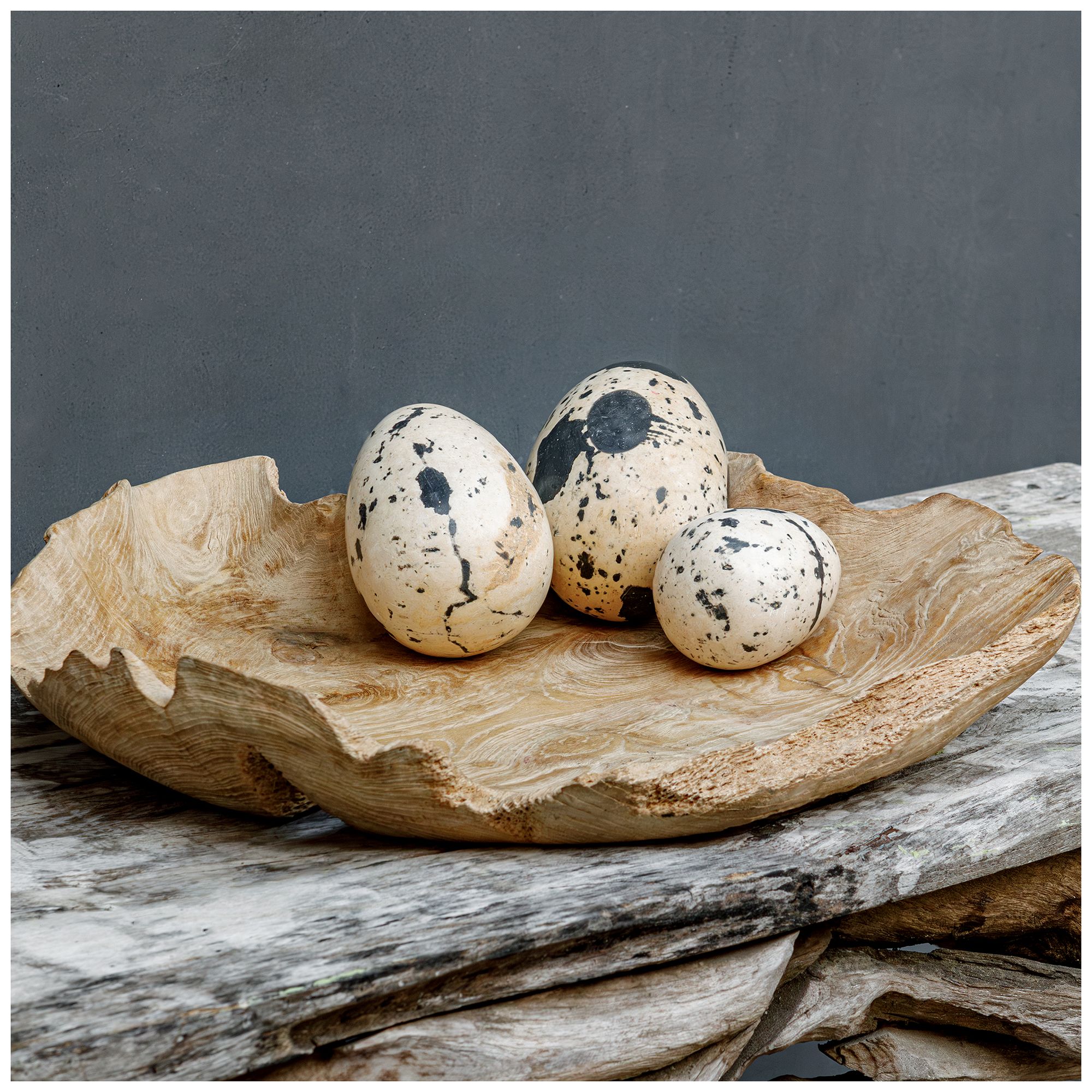 Image 3 Uttermost Nest Trio Indoor-Outdoor Beige and Charcoal Sculptures more views