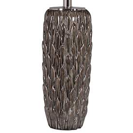 Image4 of Uttermost Nettle Brown Ceramic Table Lamp with Gray Shade more views