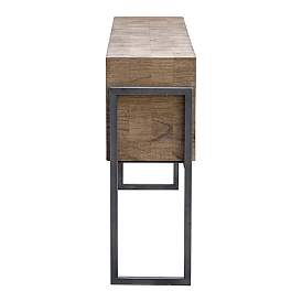 Image5 of Uttermost Nevis 60" Wide Light Oatmeal Wash Console Table more views