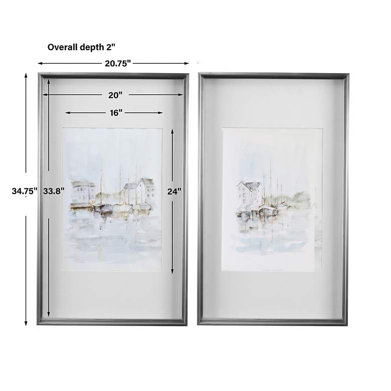 Image 6 Uttermost New England Port 20.75-in x 34.75-in 2-Piece Framed Prints more views