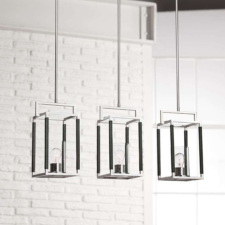 Image 1 Uttermost Newburgh Polished Nickel 3-Light Pendant