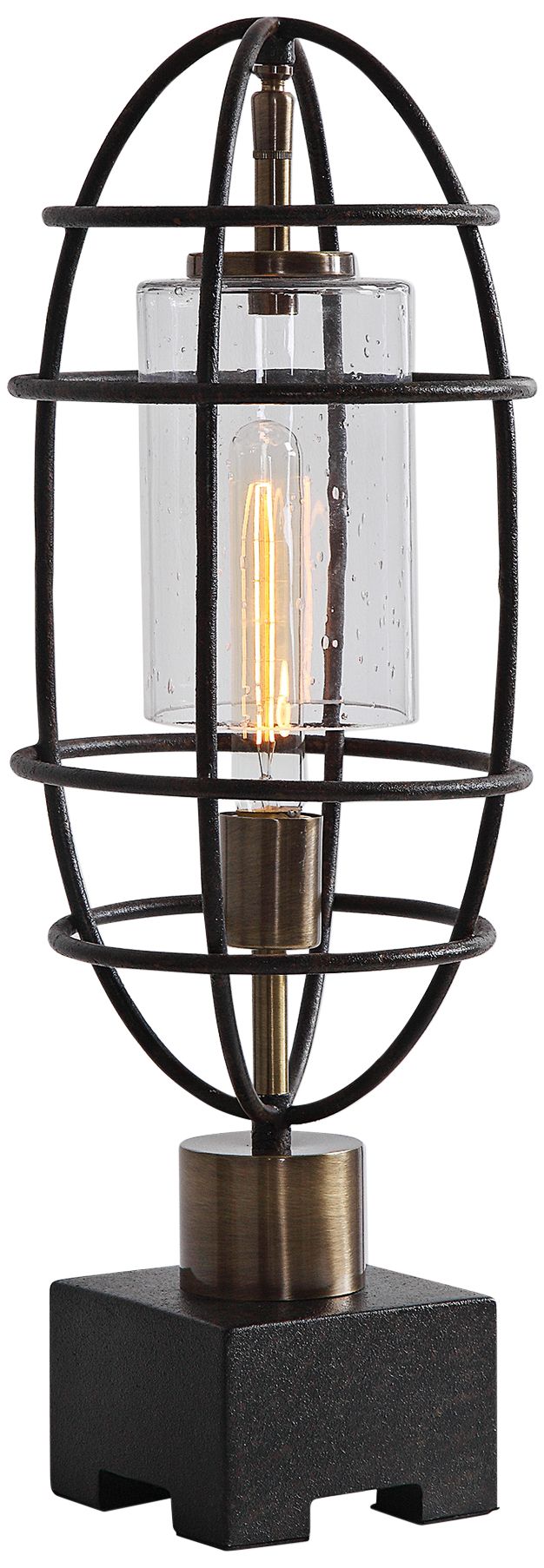 Uttermost Newton Black Metal Uplight Buffet Table Lamp