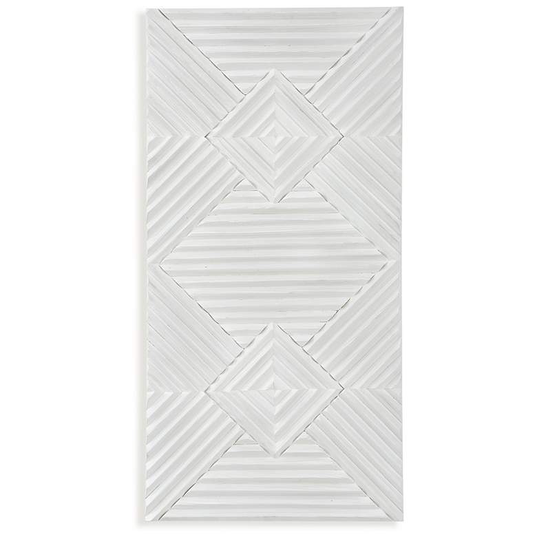Image 1 Uttermost Nexus White-Washed 47 3/4 inch High Wood Wall Decor