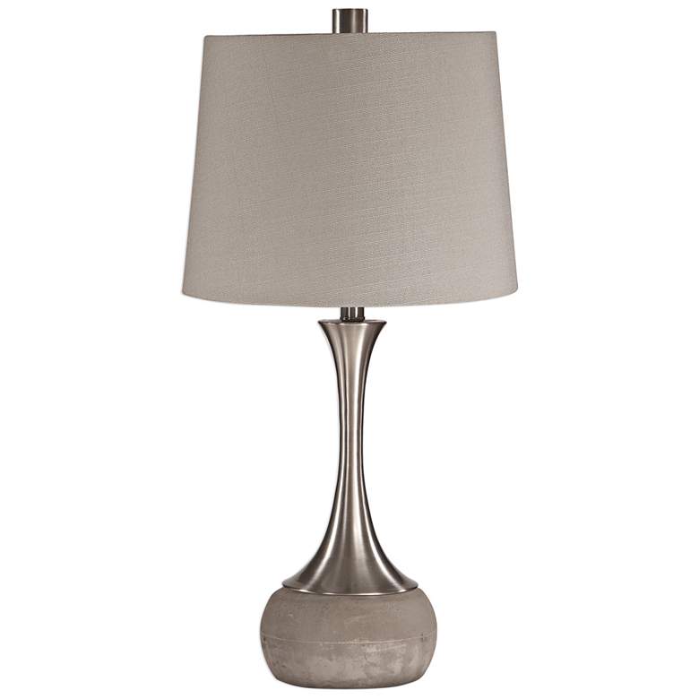 Image 3 Uttermost Niah 27 3/4" Modern Nickel and Concrete Table Lamp more views