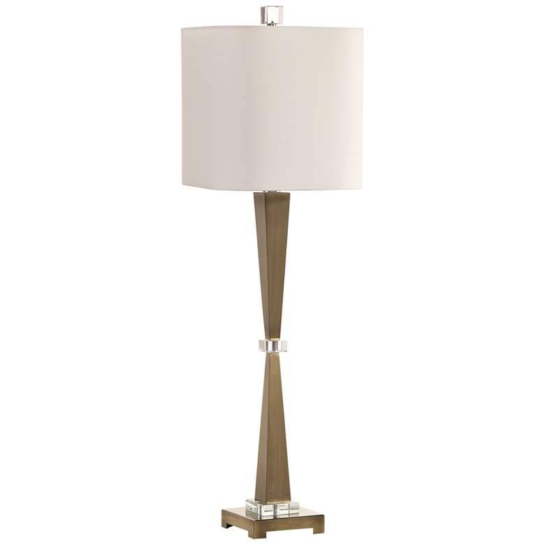 Image 2 Uttermost Niccolai 36 1/2" High Plated Brushed Brass Buffet Table Lamp