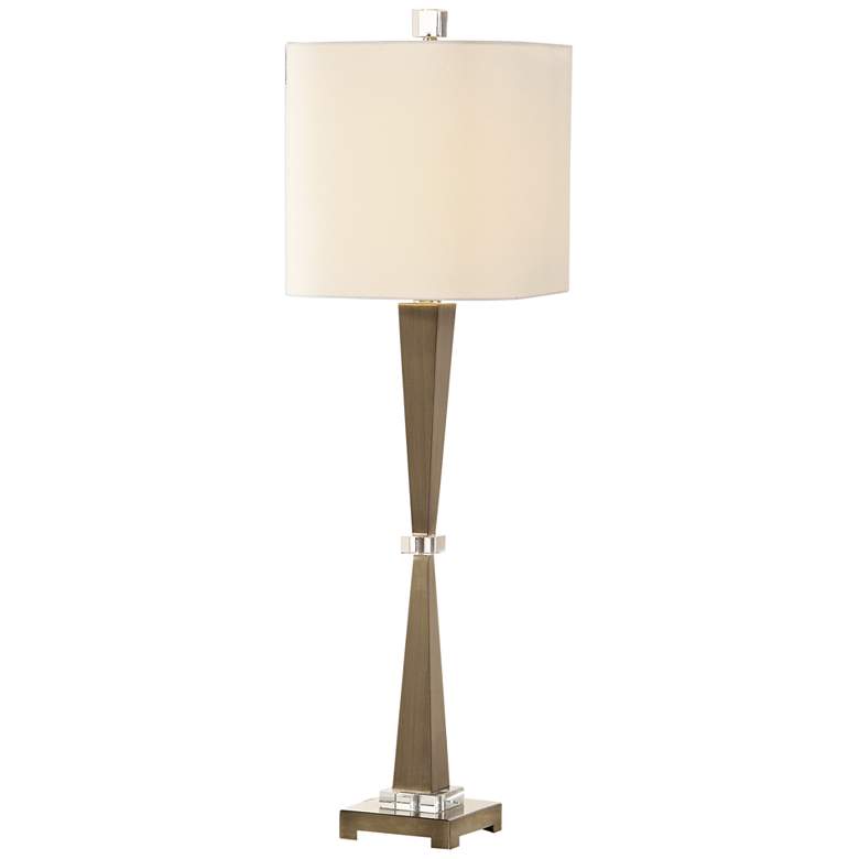 Image 3 Uttermost Niccolai 36 1/2 inch High Plated Brushed Brass Buffet Table Lamp more views
