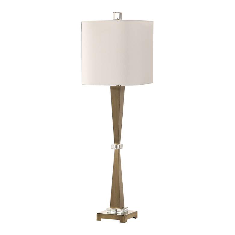 Image 3 Uttermost Niccolai 36 1/2" High Plated Brushed Brass Buffet Table Lamp more views