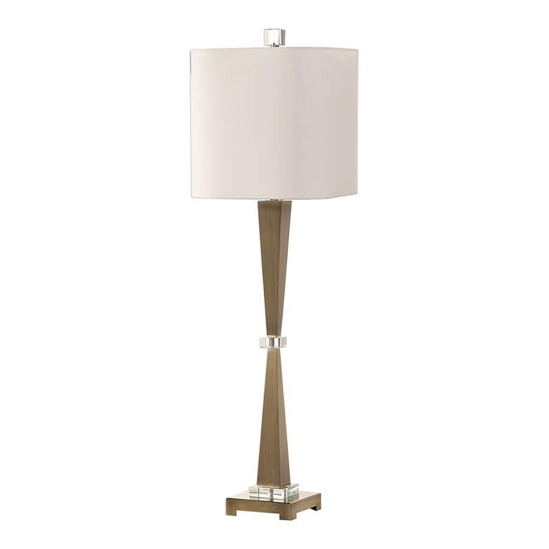 Image 3 Uttermost Niccolai 36 1/2 inch High Plated Brushed Brass Buffet Table Lamp more views