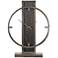 Uttermost Nico Antiqued Silver Champagne 20"H Table Clock