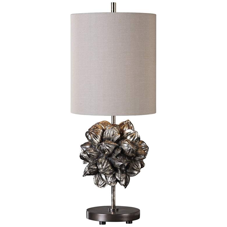 Image 1 Uttermost Nipa Palm Golden Champagne Fruit Table Lamp
