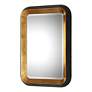 Uttermost Niva 28" x 42 1/4" Black and Gold Leaf Wall Mirror