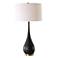 Uttermost Nocturnal 34 1/2" High Black Faux Stone Teardrop Table Lamp