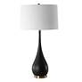 4_Uttermost Nocturnal 34 1/2" High Black Faux Stone Teardrop Table Lamp more views