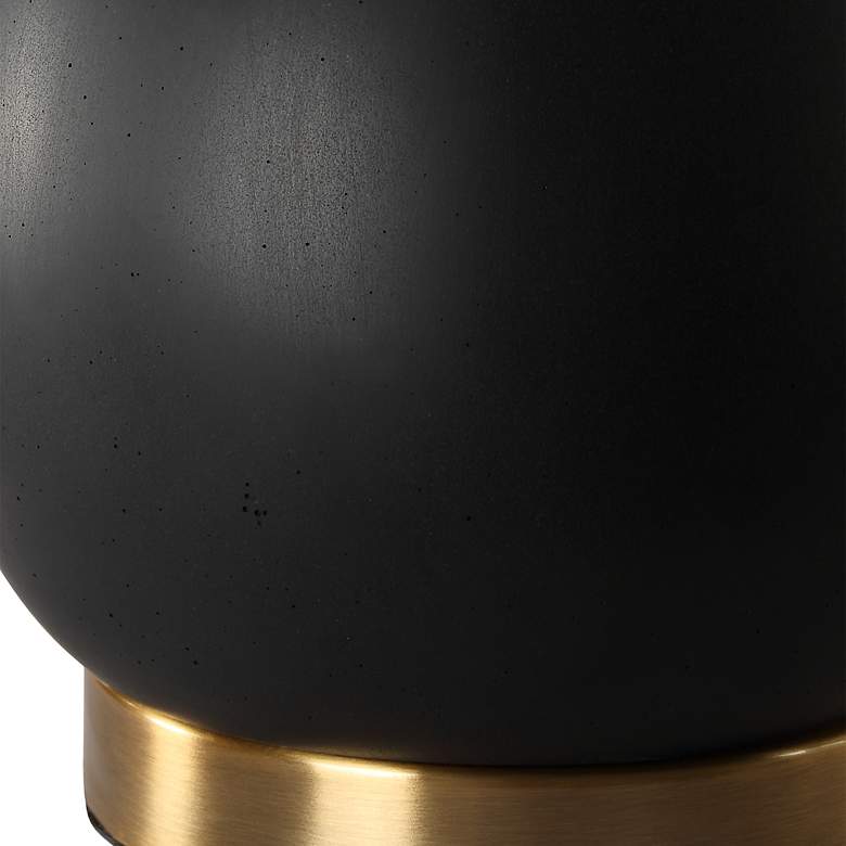 Image 7 Uttermost Nocturnal 34 1/2" High Black Faux Stone Teardrop Table Lamp more views