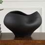 1_Uttermost Nocturne 14" Matte Black Porcelain Bowl