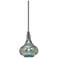 Uttermost Norbello 9" Wide Blue Green Mercury Glass Mini Pendant