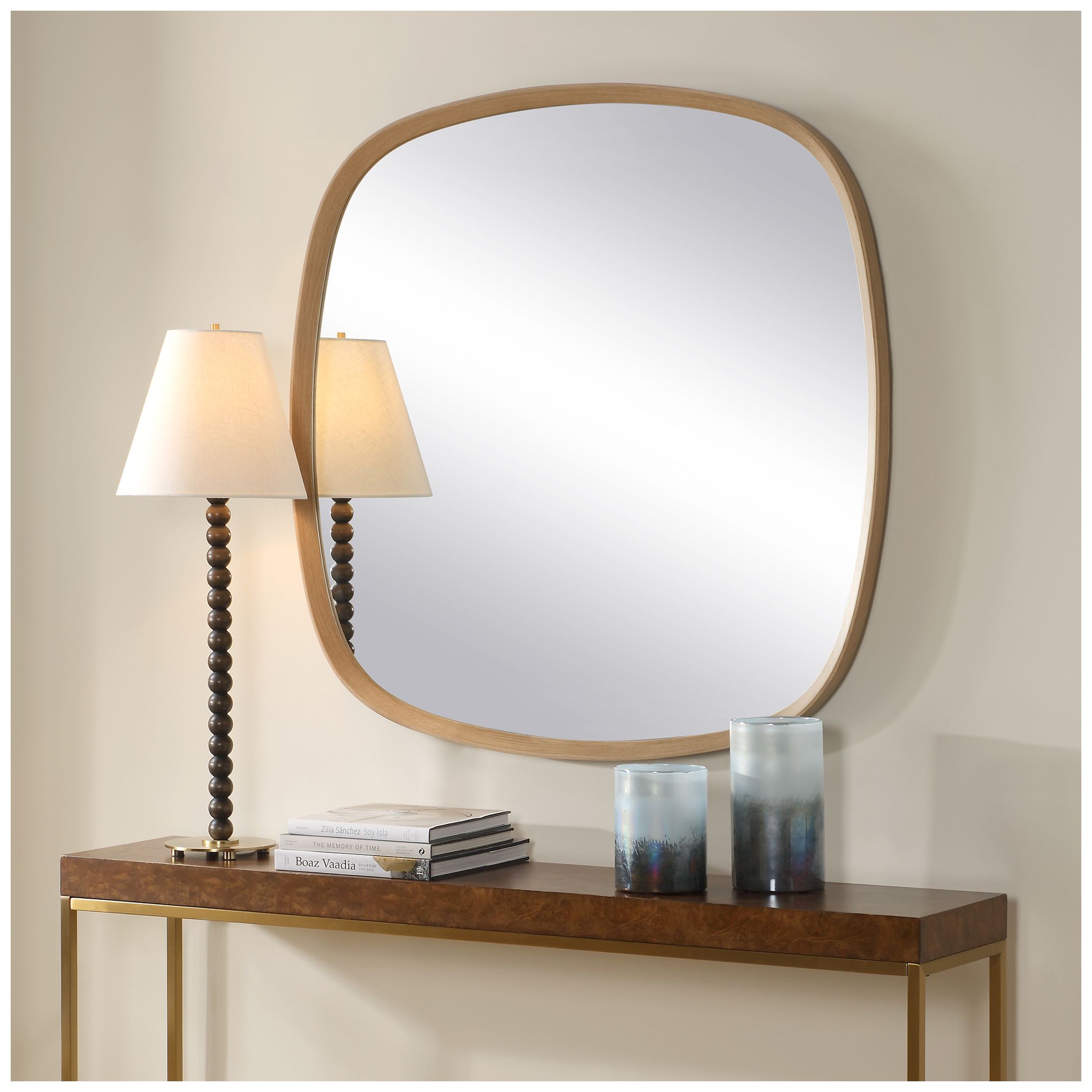 Image 3 Uttermost Novell 41 7/8" Natural Pine Wood Wall Mirror more views