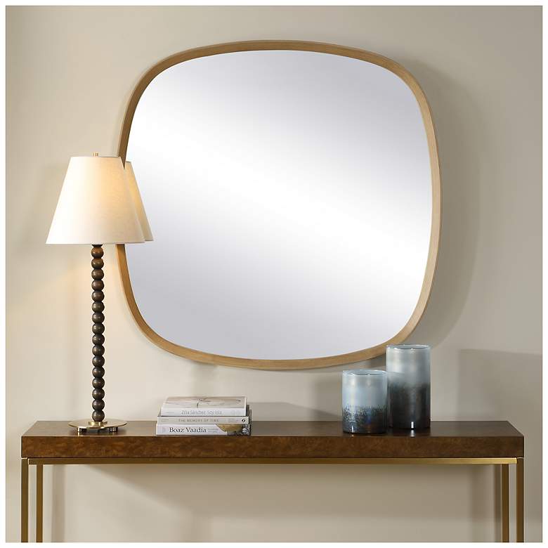 Image 2 Uttermost Novell 41 7/8" Natural Pine Wood Wall Mirror more views