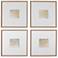 Uttermost Now & Then 26" Square 4-Piece Hand Painted Framed Canvas Wall Art