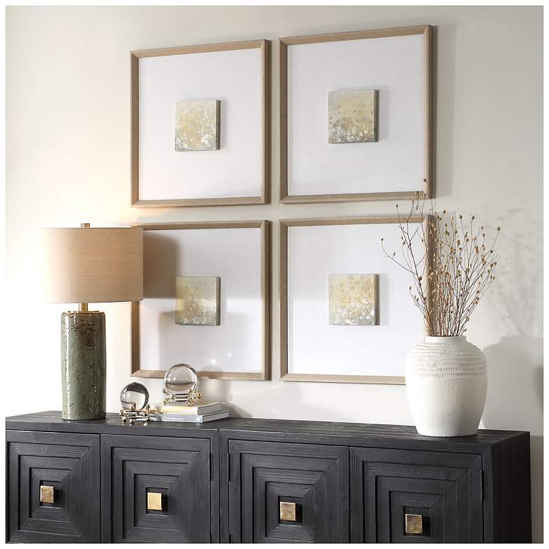 Image 3 Uttermost Now & Then 26" Square 4-Piece Hand Painted Framed Canvas Wall Art more views