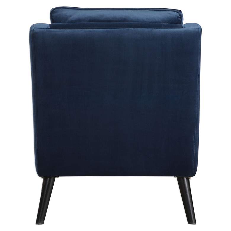 Image 7 Uttermost O'Brien Ink Blue Velvet Button-Tufted Armchair more views