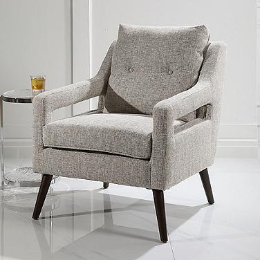 Uttermost O'Brien Natural Stone Fabric Accent Armchair