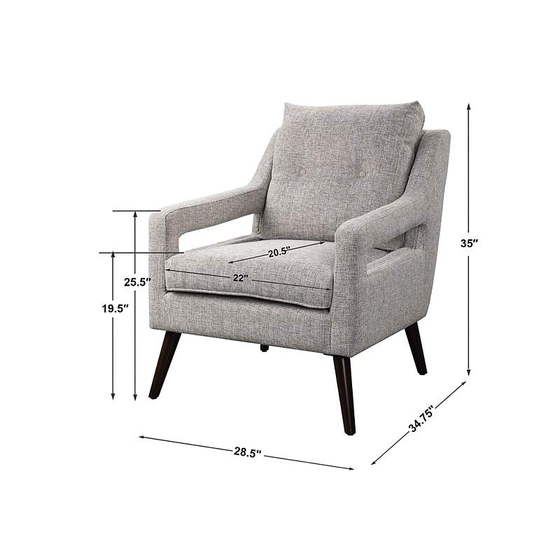 Image 7 Uttermost O'Brien Natural Stone Fabric Accent Armchair more views