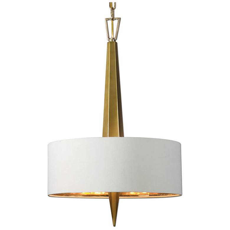 Image 2 Uttermost Obeliska 16" Wide Modern Warm Gold Ceramic Chandelier