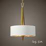 4_Uttermost Obeliska 16" Wide Modern Warm Gold Ceramic Chandelier more views