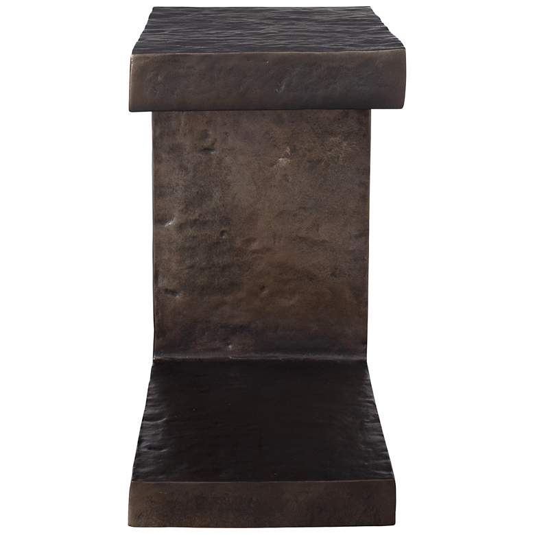Image 3 Uttermost Obra 22" H Bronze Aluminum Outdoor Side Table more views