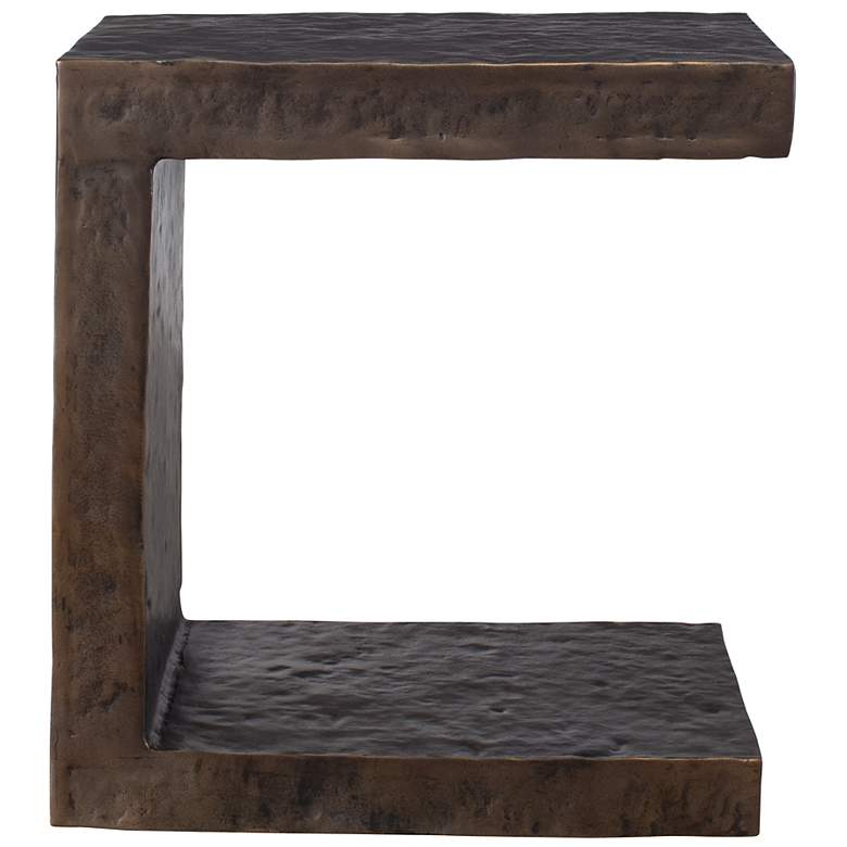 Image 4 Uttermost Obra 22" H Bronze Aluminum Outdoor Side Table more views