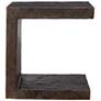 4_Uttermost Obra 22" H Bronze Aluminum Outdoor Side Table more views