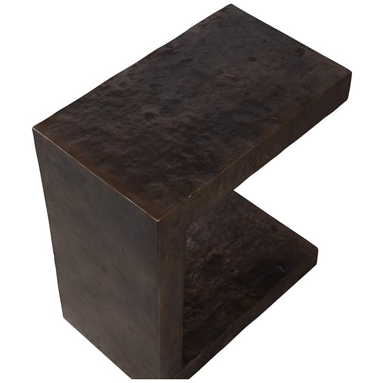 Image 6 Uttermost Obra 22" H Bronze Aluminum Outdoor Side Table more views
